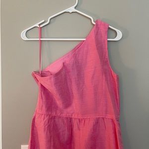 J Crew Pink One-Shoulder Cocktail Dress 🎀
